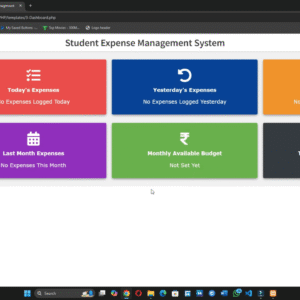 Snapshot_55 Online Student Expense Management System PHP