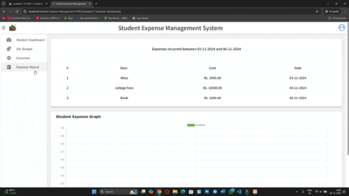 Online Student Expense Management System PHP Project