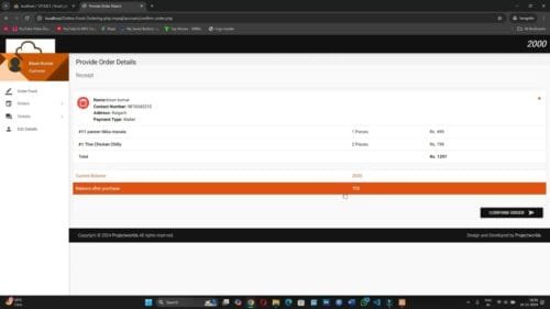 Online Food Ordering Management System in php mysql - Image 3