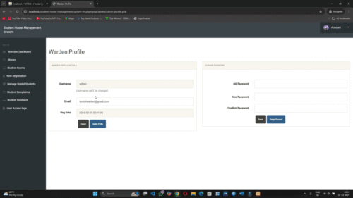 Online Student Hostel Management System PHP & MySQL