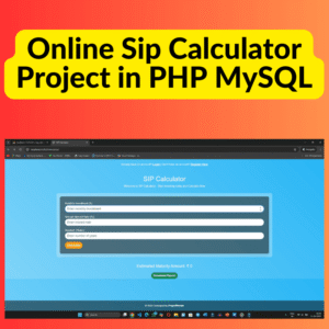 Title Online Sip Calculator Project in php mysql