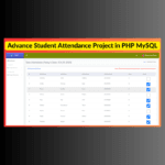 Advance Student Attendance Management System Project in PHP MySQL