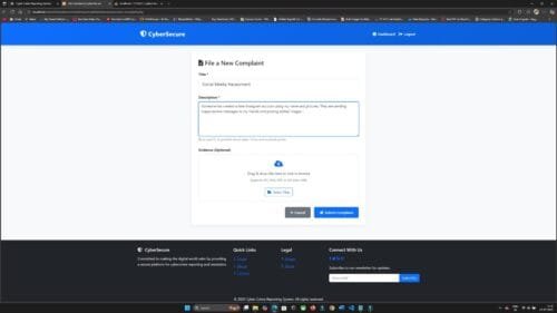 Online Cybercrime Reporting System PHP MySQL - Image 5
