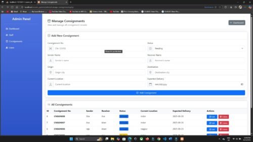 Courier Management System in PHP & MySQL - Image 16
