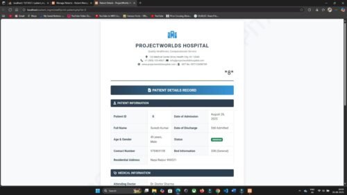 Online Hospital Patient Management System in PHP MySQL - Image 6