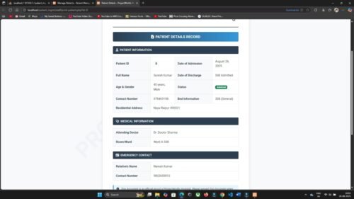 Online Hospital Patient Management System in PHP MySQL - Image 8