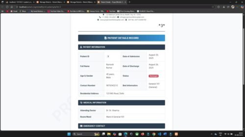 Online Hospital Patient Management System in PHP MySQL - Image 13