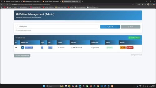 Online Hospital Patient Management System in PHP MySQL - Image 21