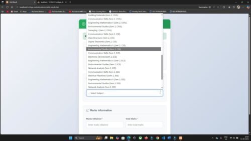 College Result Management System in PHP & MySQL - Image 12