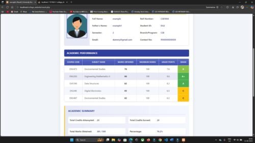 College Result Management System in PHP & MySQL - Image 14