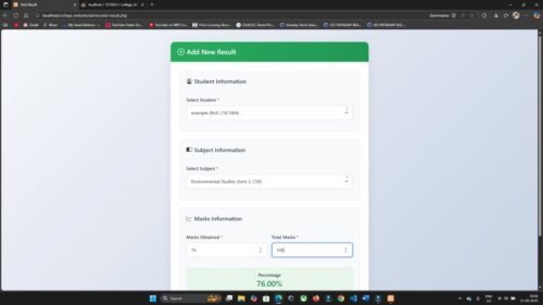College Result Management System in PHP & MySQL - Image 16