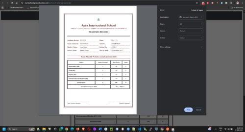 Marksheets-preview Multi School ERP SAAS Script + Mobile App