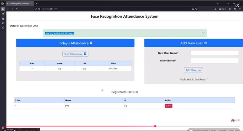 Facial Recognition Attendance System using Python & Flask ...