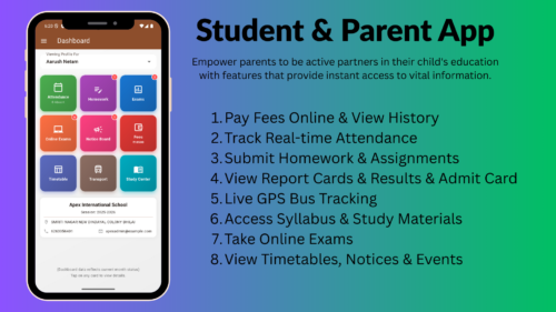 Student & Parent App Multi School ERP SAAS Script + Mobile App