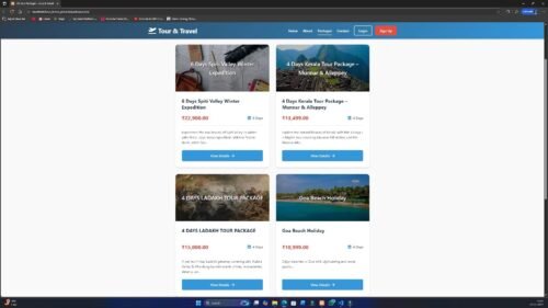 Advance Tour & Travel Website in PHP MySQL