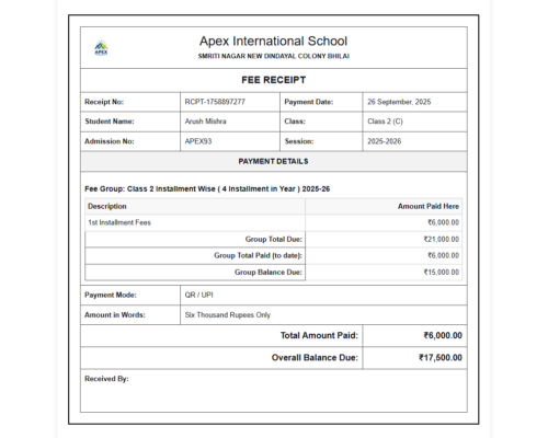 fee_receipt Multi School ERP SAAS Script + Mobile App